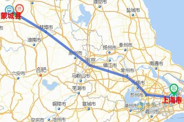 中国重汽“年,豪沃、豪瀚送您回家过”活动上海-蒙城路线图